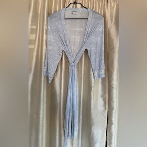 PJ Salvage Flower Print Robe with attached belt Size Large EUC